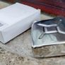 Small Stainless Steel Hip Flask (new). Image 4