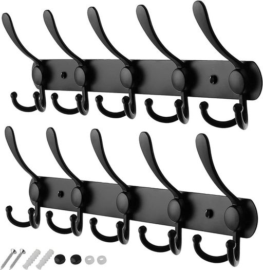 NEW SALE | Coat Hooks for Wall - Stainless Steel Coat Racks (2 Pack) - Heavy Duty Coat Hooks Wall Mounted - Premium Design Rust Free Coat Hanger