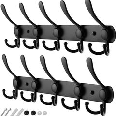 NEW SALE | Coat Hooks for Wall - Stainless Steel Coat Racks (2 Pack) - Heavy Duty Coat Hooks Wall Mounted - Premium Design Rust Free Coat Hanger