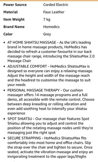 HoMedics Massage Chair