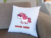 Personalized cool unicorn with glasses Cushion cover with your name pillow personalised cushion cover unicorn pillow unicorn cushion cover
