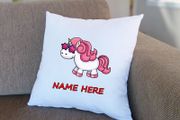 Personalized cool unicorn with glasses Cushion cover with your name pillow personalised cushion cover unicorn pillow unicorn cushion cover