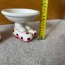 Vintage Carlton Ware Walking Ware Red Polka Dot Footed Sweet Dishes Bowls Pair Image 2