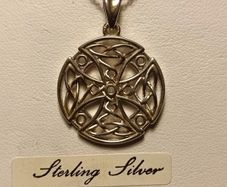 Sterling Silver Solid Celtic Pendant and Chain