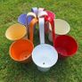 Set of 7 Colorful Hanging Metal Planters Image 4