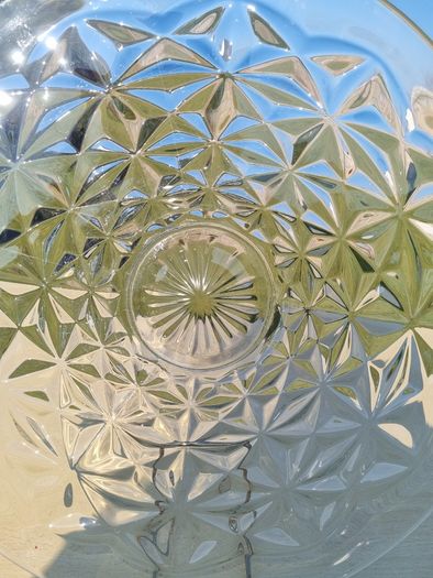 Large glass decorative plate