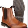 Mens tan leather boots UK14 Image 2