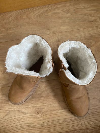 kids Stylish Brown Faux Fur-Lined Boots