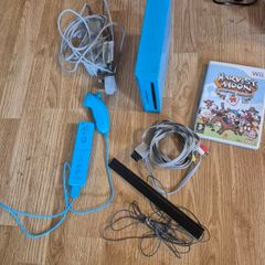 Blue Nintendo Wii Console