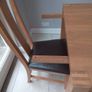 solid oak dining table and 4 chairs Image 4
